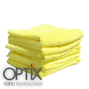 OPTiX Fluffy 350gsm Edgeless Yellow Microfibre Cloths - AutoFX WA Car Care Products